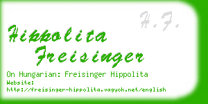 hippolita freisinger business card